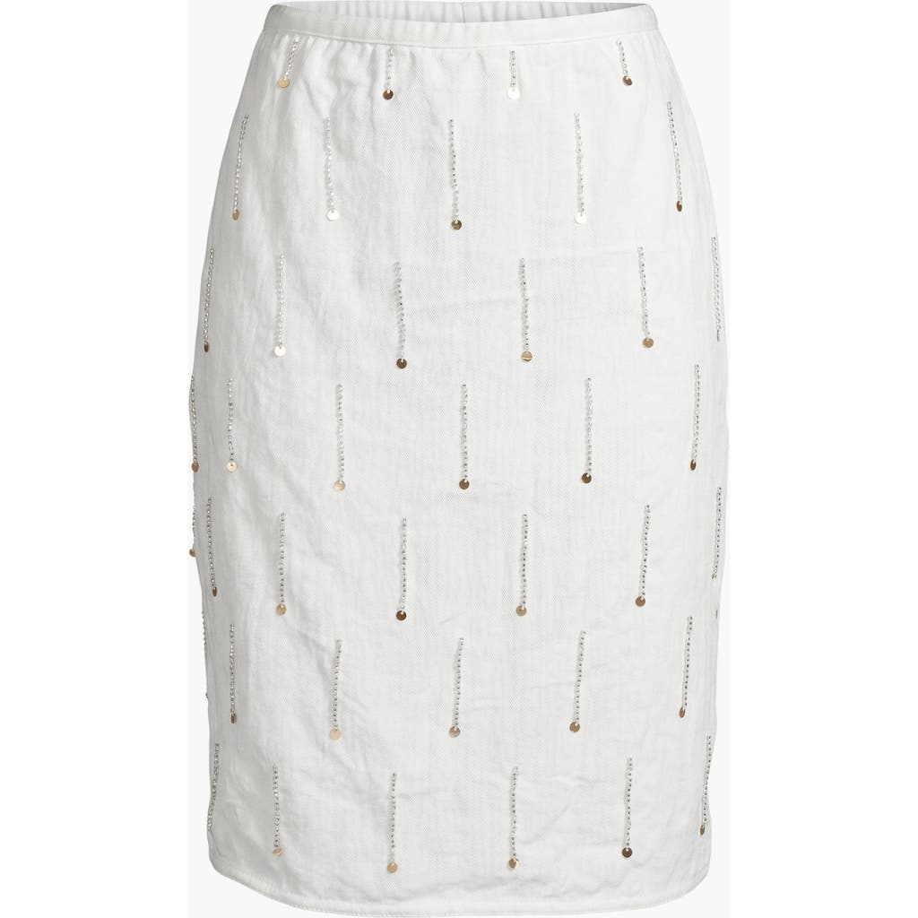 Modenaire Modenaire Sequined Beaded Embellished Mini Skirt