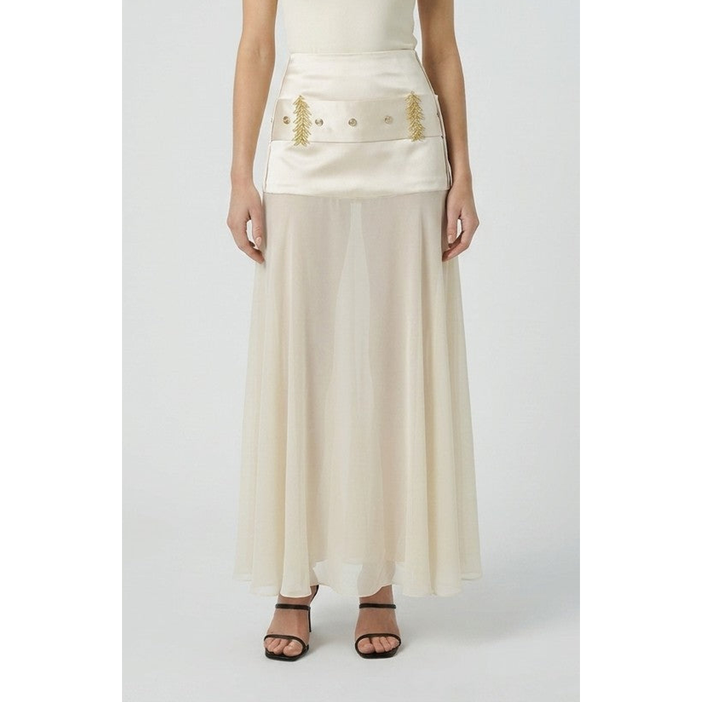 Modenaire Modenaire Sheer High Waist Half Skirt