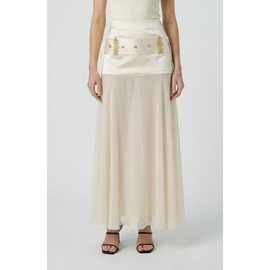 Modenaire Modenaire Sheer High Waist Half Skirt