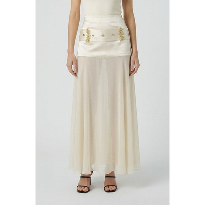 Modenaire Modenaire Sheer High Waist Half Skirt