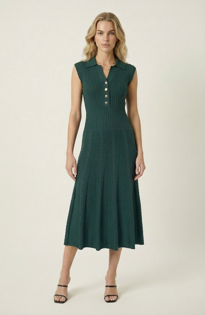 Modenaire Modenaire Sleeveless Knit Midi Dress