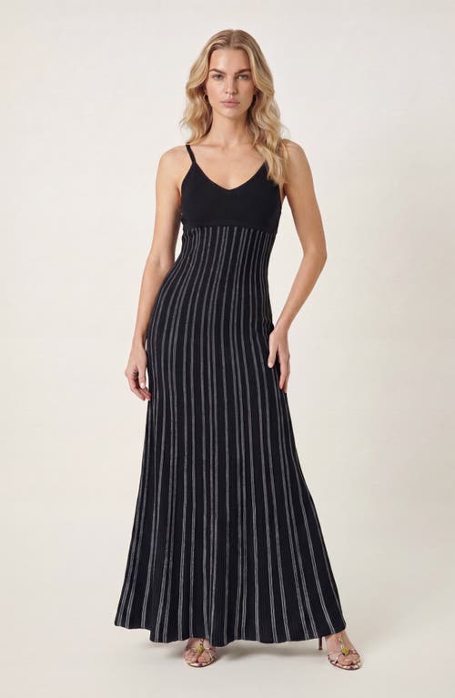 Modenaire Modenaire Sleeveless Knitted Striped Maxi Dress