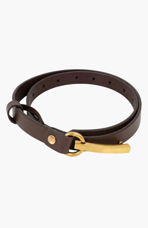 Modenaire Modenaire Slim Leather Minimal Hardware Bar Buckle Belt