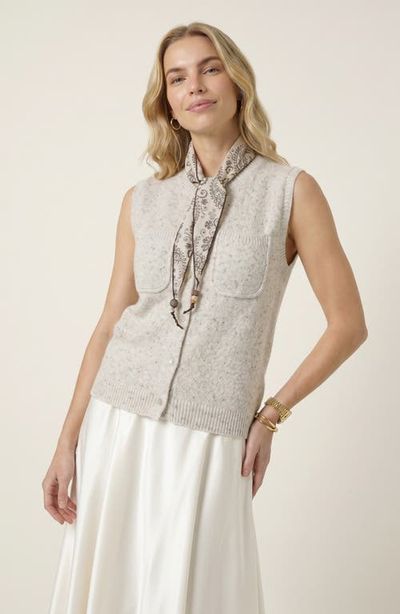 Modenaire Modenaire Soft Knit Sleeveless Cardigan Vest