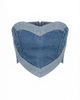 Modenaire Modenaire Strapless Denim Heart Shaped Panel Corset Top - 5