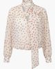 Modenaire Modenaire Summer Polka Dot Tie Neck Long Sleeve Blouse - 1