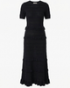 Modenaire Modenaire Textured Ruffle Trim Knit Midi Dress - 1