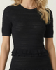 Modenaire Modenaire Textured Ruffle Trim Knit Midi Dress - 3
