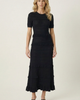 Modenaire Modenaire Textured Ruffle Trim Knit Midi Dress - 5