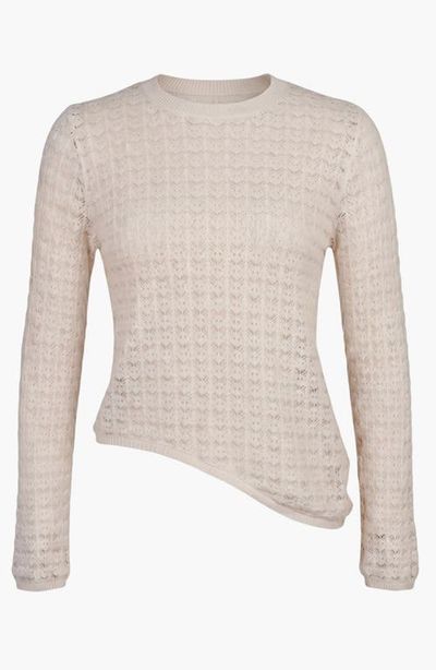 Modenaire Modenaire Textured Sheer Knit Top