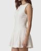 Modenaire Modenaire Textured Sleeveless Drop Waist Mini Dress in White, Women's at Urban Outfitters - 3