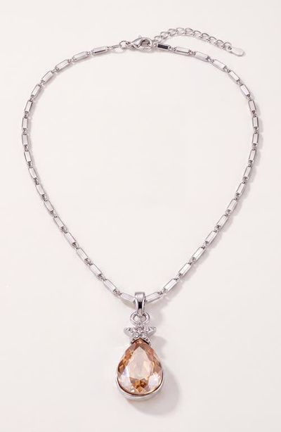 Modenaire Modenaire Topaz Teardrop Star Pendant Necklace