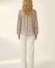Modenaire Modenaire V Neck Patterned Lightweight Long Sleeve Blouse - 3