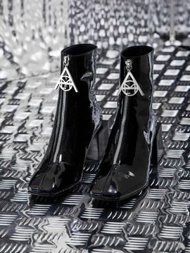 MODERN ALCHEMIST New Year Collection Logo Zipper Boots Black