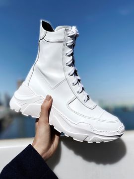 MODERN ALCHEMIST PROJECT3. RE- SNEAKERS BOOTS_WHITE