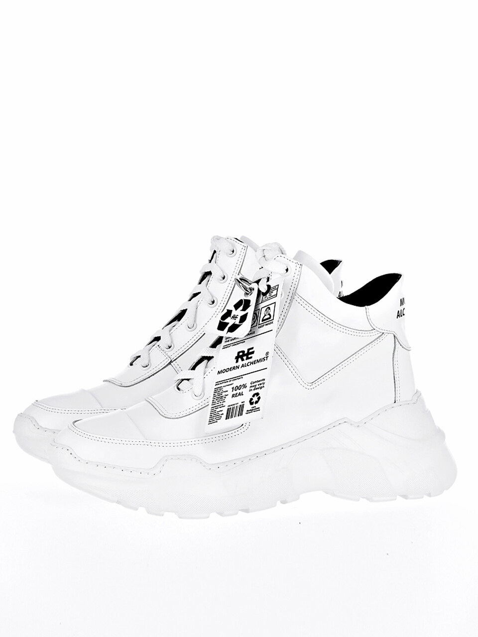 MODERN ALCHEMIST PROJECT 3. RE- 2ND SNEAKERS MID_WHITE
