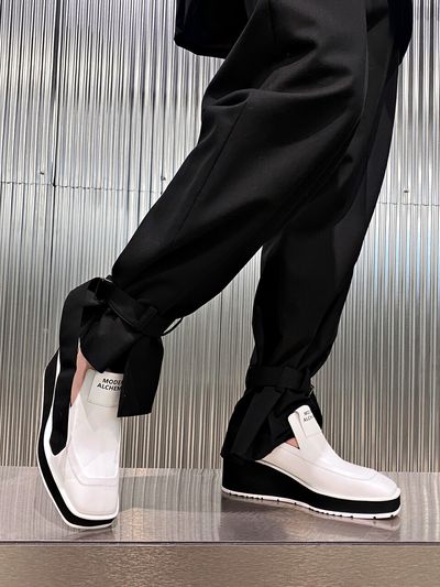 MODERN ALCHEMIST Project 3 Re-Tro Logo Loafers - White