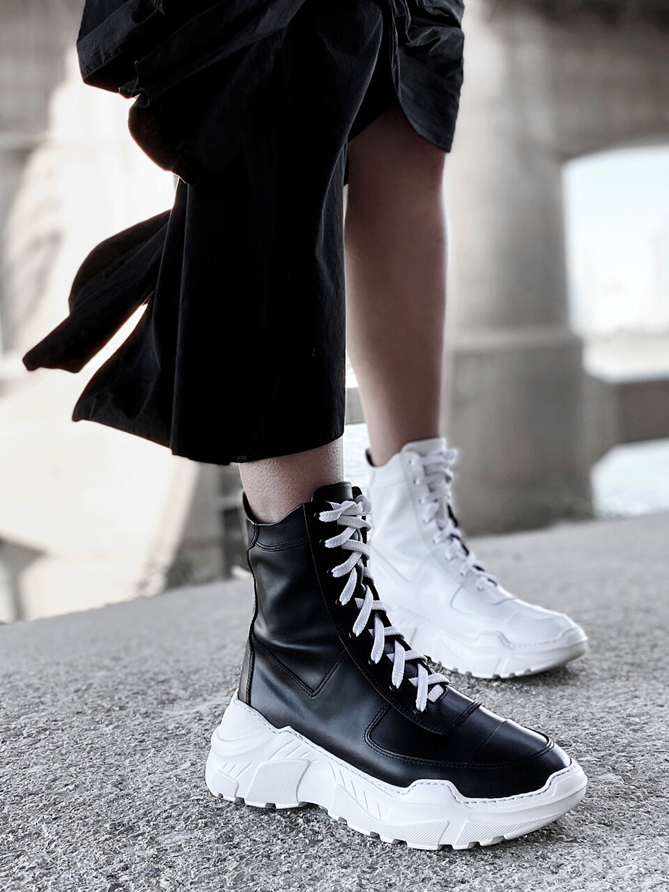 MODERN ALCHEMIST RE- SNEAKERS BOOTS_Black