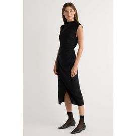 Modern Citizen Modern Citizen Manon Asymmetric-Neck Ruched Dress