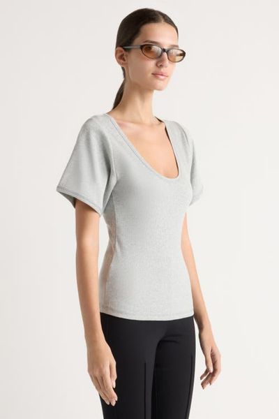 Modern Citizen Modern Citizen Renee Sculpted Scoop-Neck Tee