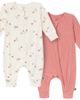 Modern Moments™ by Gerber Modern Moments™ by Gerber 2-Pack Baby Neutral Ivory Pasta Dinner Footless Coveralls  - 1