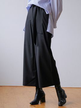 MODERNABLE Belt Point Wide Pants (Black)