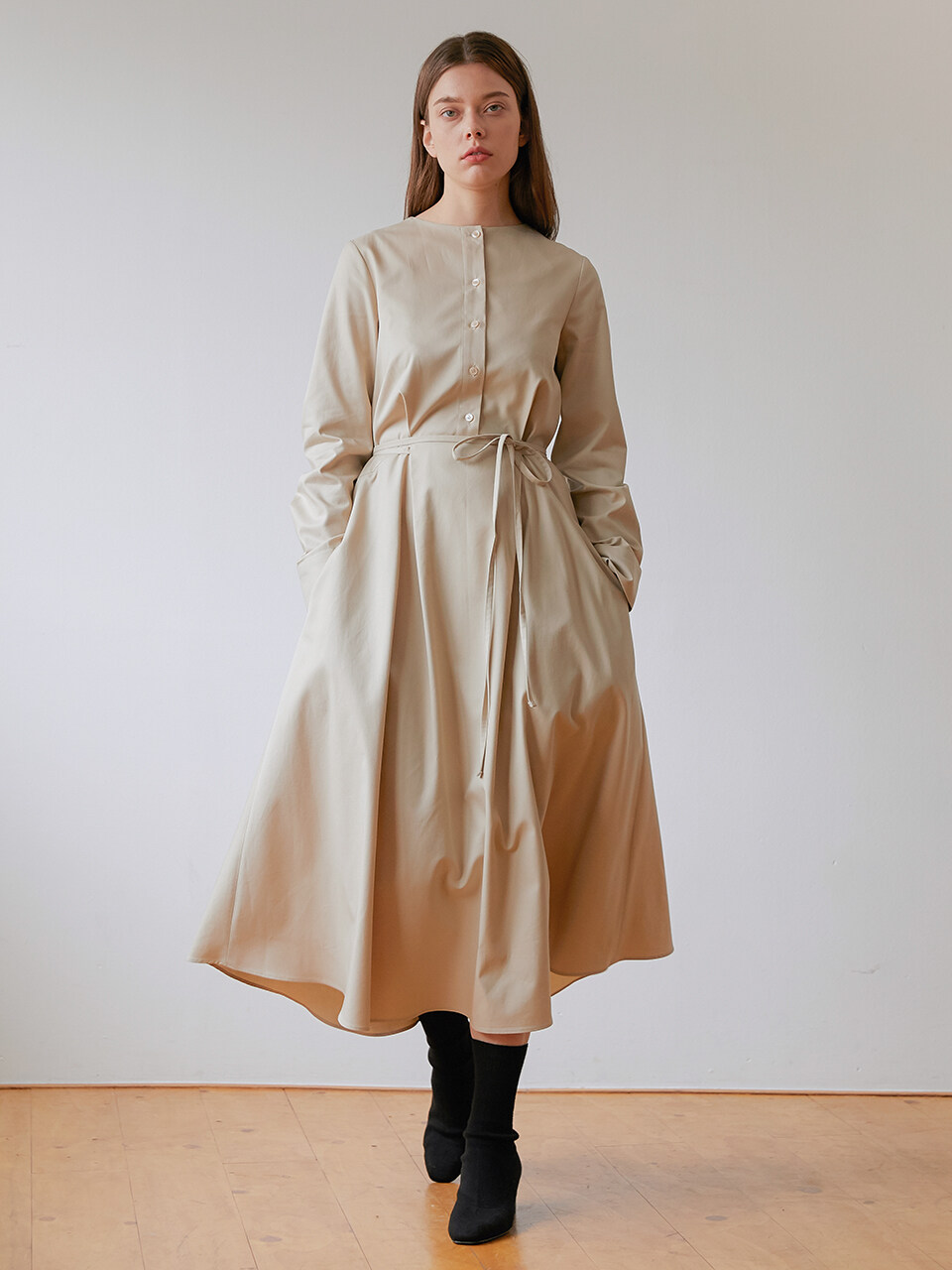 MODERNABLE Melia Maxi Dress (Beige)