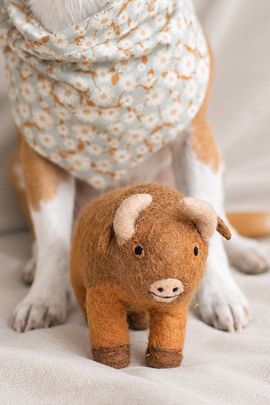 MODERNBEAST MODERNBEAST American Bison Wool Dog Toy