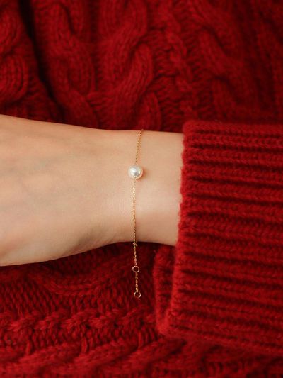 modernlike 14k Gold-field Silver Swarovski Pearl Bracelet