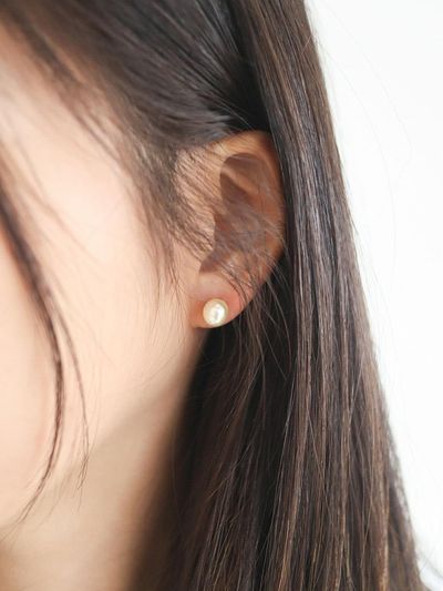 modernlike 14k Gold-Filled Silver Modern Pearl Earrings
