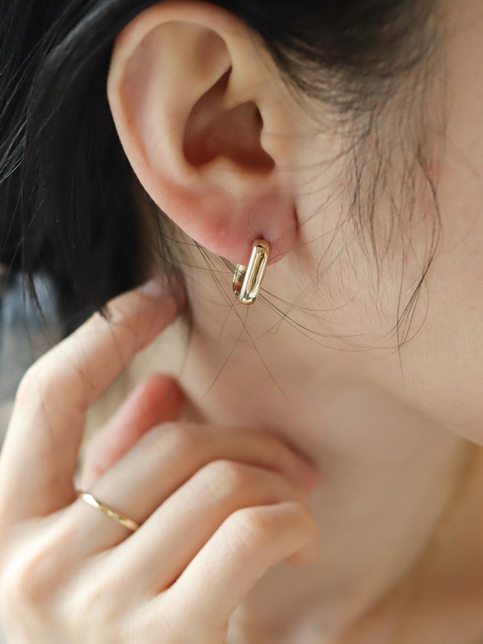 modernlike 14k Gold Bold Monet One Touch Earrings