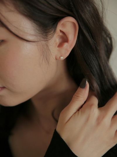 modernlike 14k Gold Heart Cubic Piercing 6 Bar