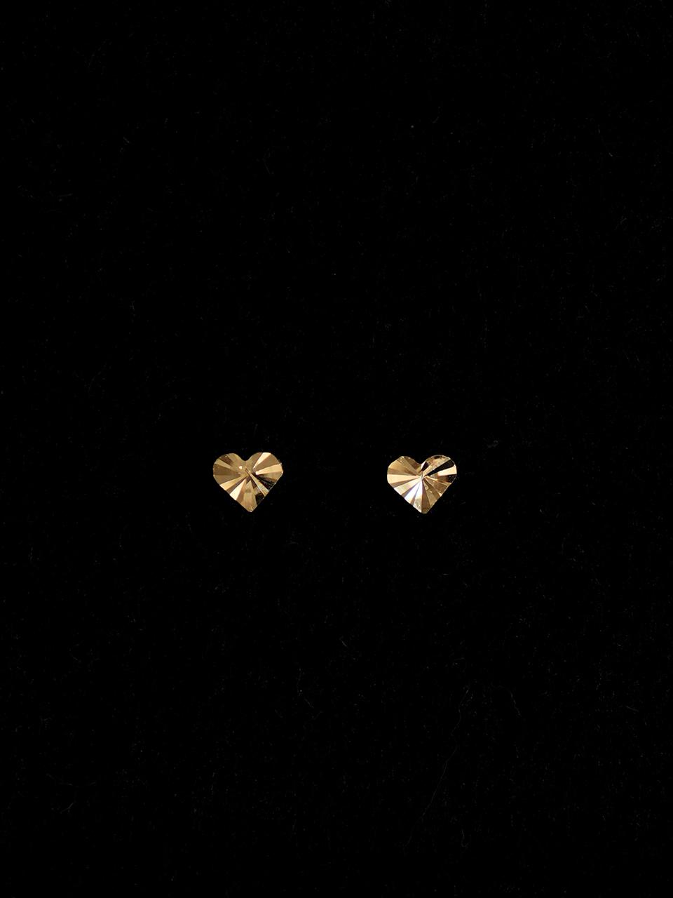 modernlike 14k gold heart light earrings