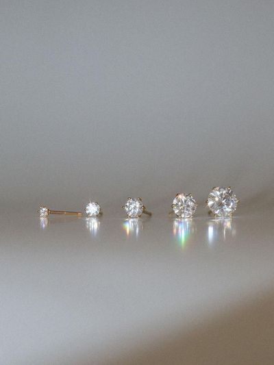 modernlike 14k Gold Moisanite 6 Earrings Mini Daily
