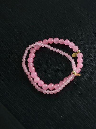 modernlike 14k gold pink amethyst gemstone bracelet 3 mm