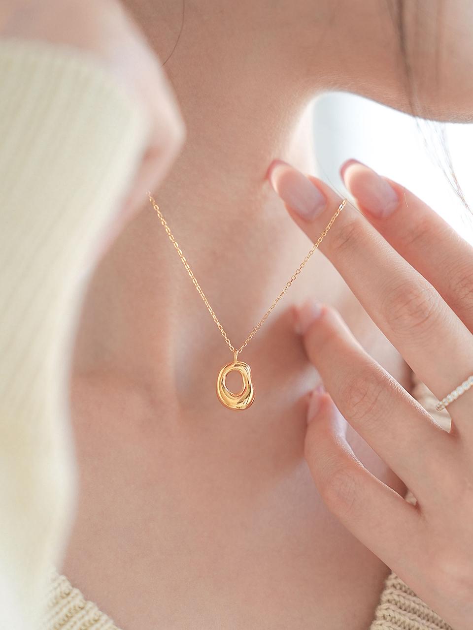 modernlike 14k Goldfield Silver Beans Necklace