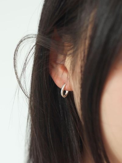 modernlike 14k Goldfield Silver Bowl One-Touch Earrings