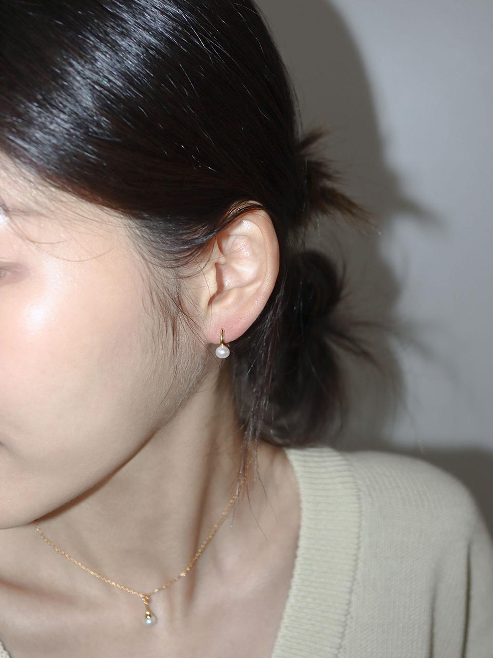 modernlike 14k Goldfield Silver C Open Pearl Earrings