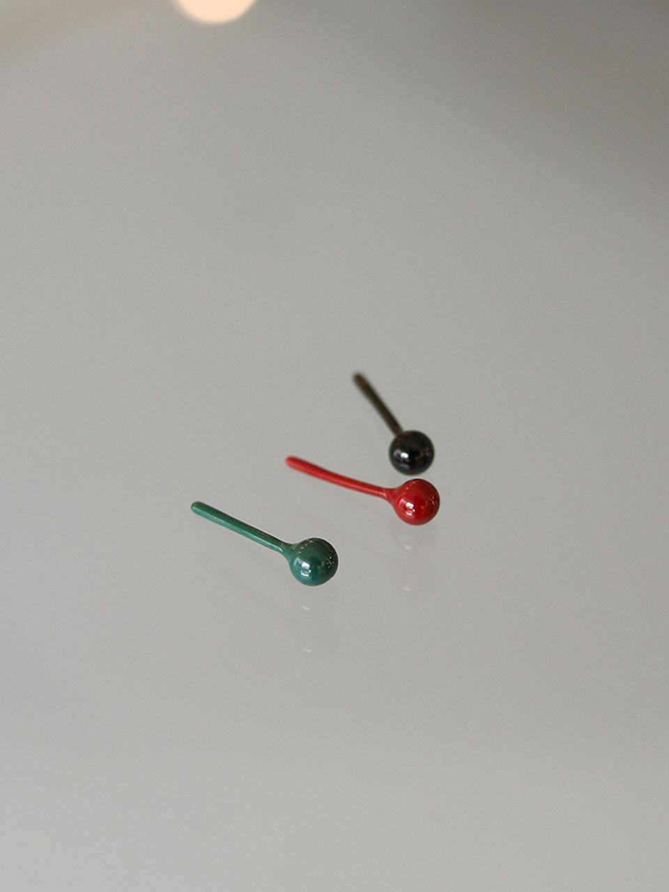 modernlike ceramic ball needle earrings