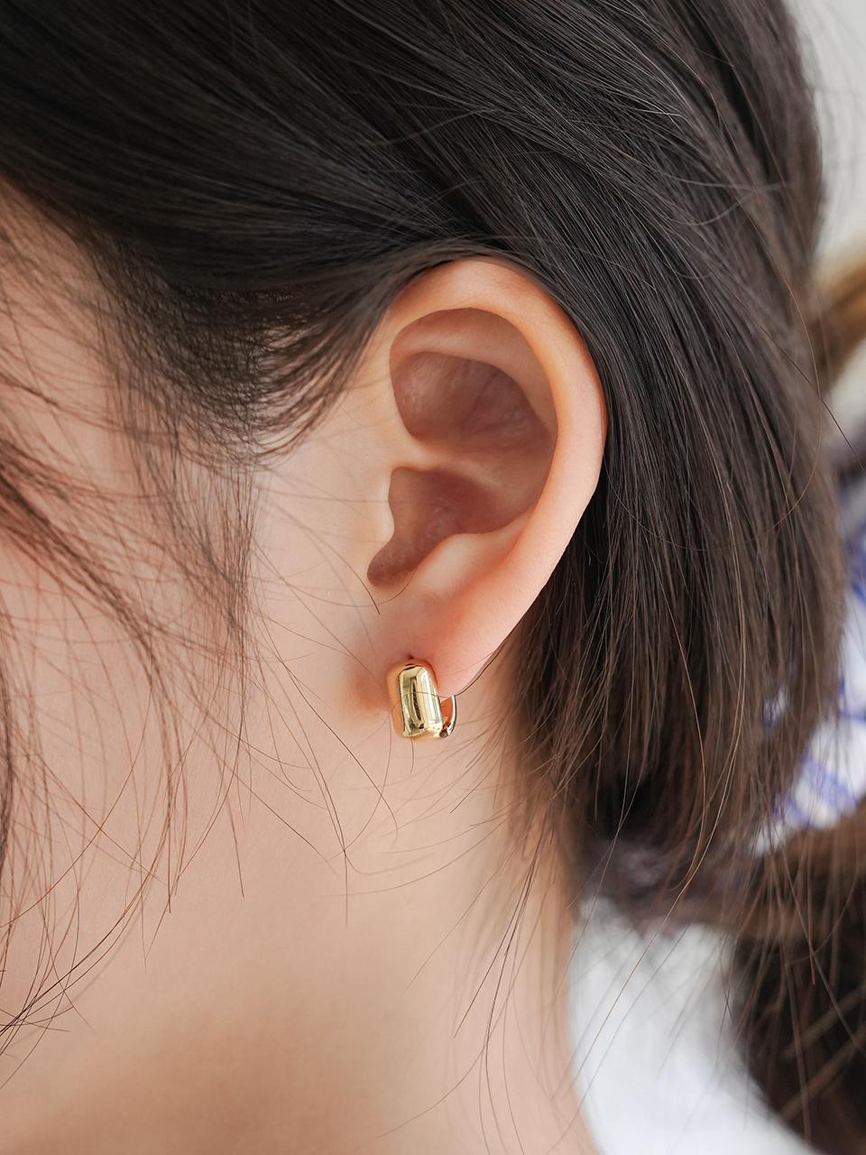 modernlike Silver 925 Bold Monet One Touch Earrings