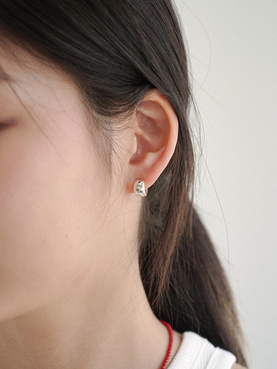 modernlike Silver 925 Half Ball Huggie Earrings