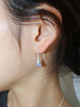 modernlike Silver 925 Tray Aquamarine Drop Earrings
