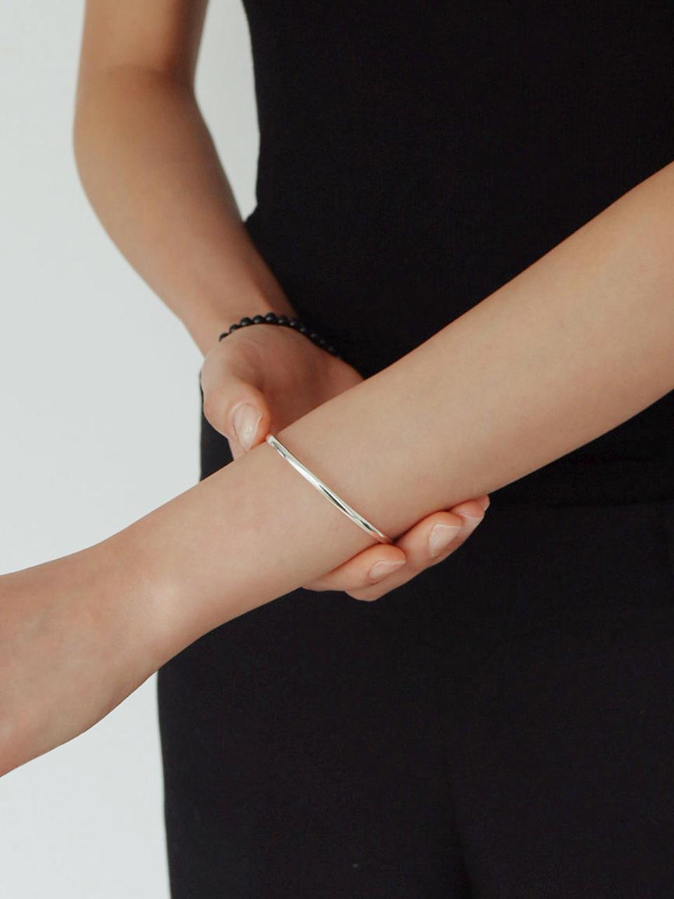 modernlike Sterling 925 Nickel-Free Open Bangle Bracelet