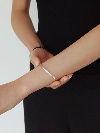 modernlike Sterling 925 Nickel-Free Open Bangle Bracelet