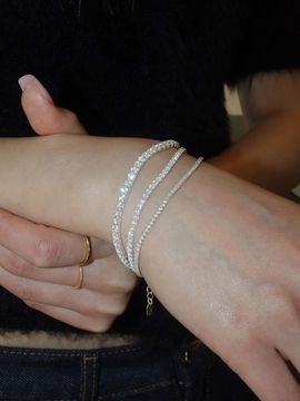 modernlike Sterling Silver Cubic Zirconia Tennis Bracelet