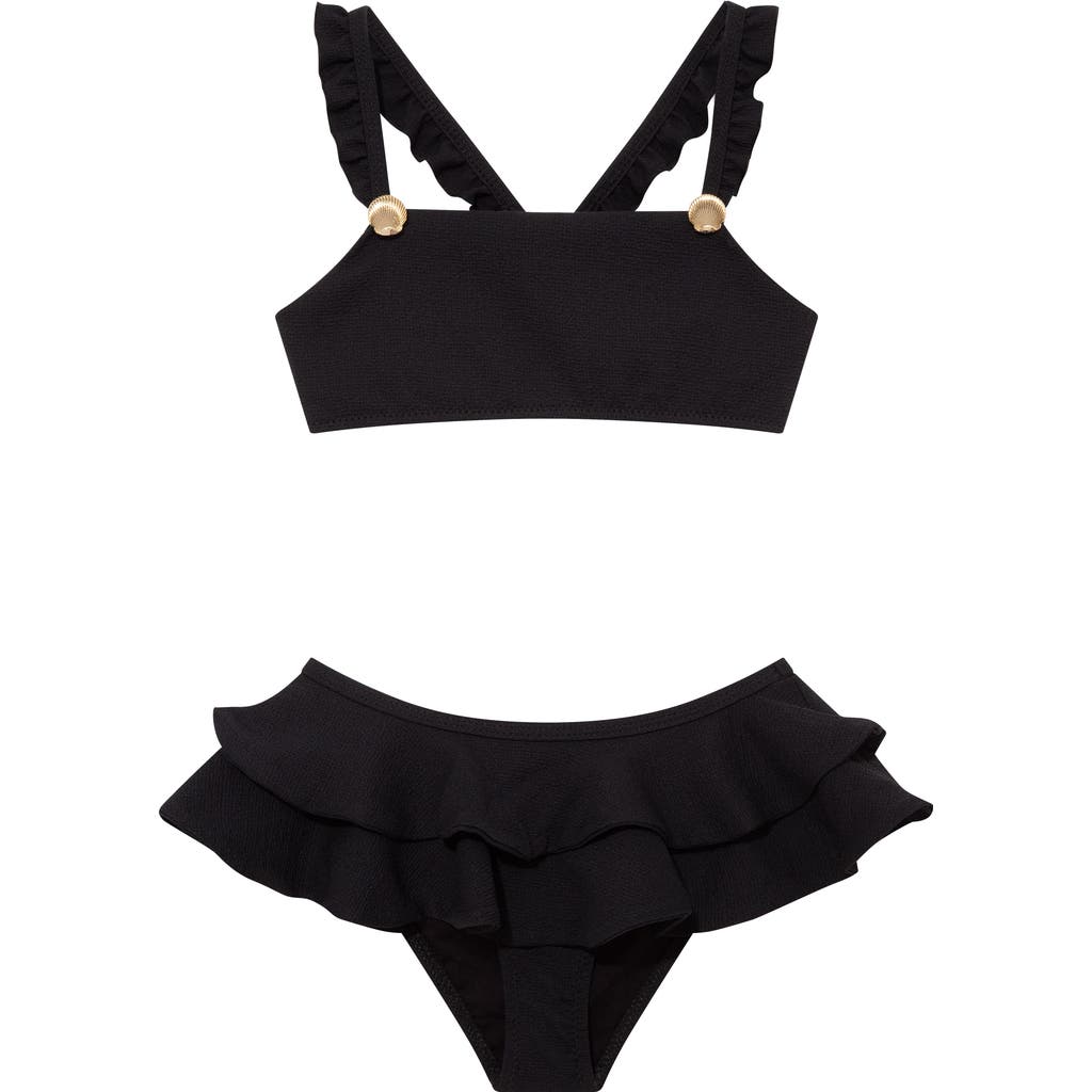 Moeva Moeva Dassy Ruffle Strap Kids Bikini Set with Layered Skirt