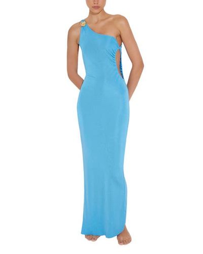 Moeva Moeva Fewa One-Shoulder Knitted Maxi Dress with Side Cut-Out Detail