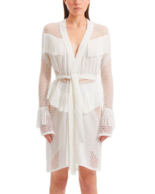 Moeva Moeva Kenga Knitted Knee-Length Long-Sleeve Belted Kaftan