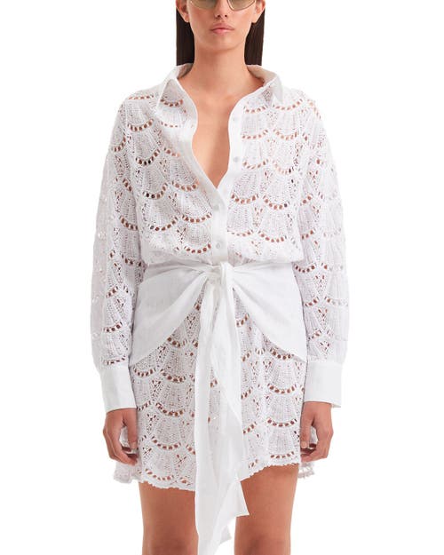 Moeva Moeva Nayeli Tie-Front Cotton Shirt Dress