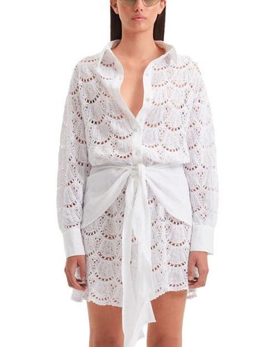 Moeva Moeva Nayeli Tie-Front Cotton Shirt Dress